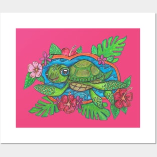 Cute Sea Turtle Posters and Art